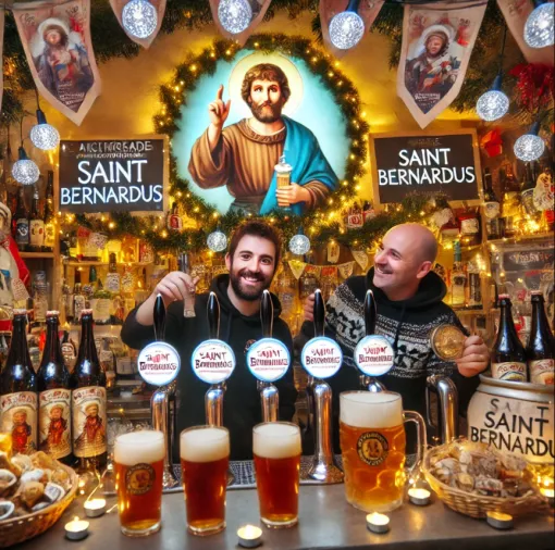 Soirée spéciale anniversaire du patron avec la bière Saint Bernardus à Aux Guets Apens, Lesquin, Aux Guets Apens