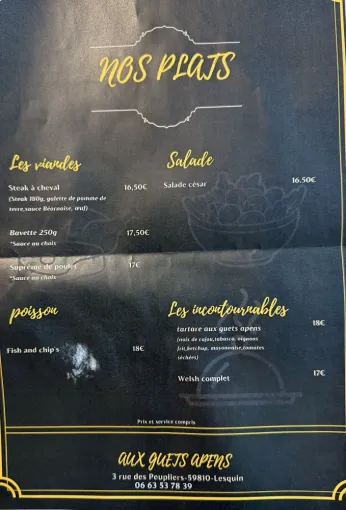 Aux guets apens change sa carte pour le printemps ! , Lesquin, Aux Guets Apens